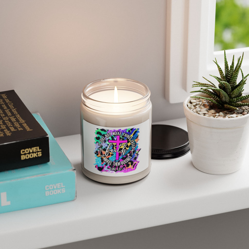 Faith Bible Verse Scented Soy Candle, 9oz