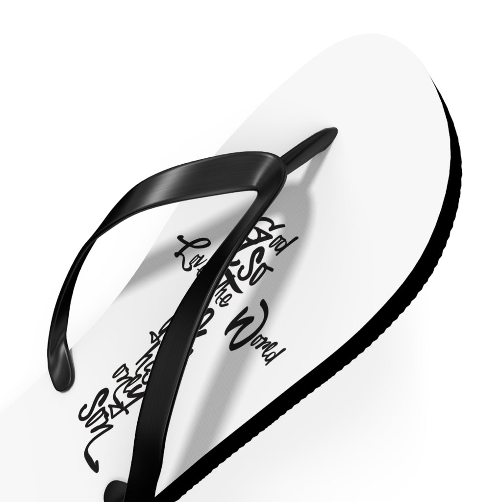 Flip Flops — Cross John 3:16 Scripture Beach Sandals