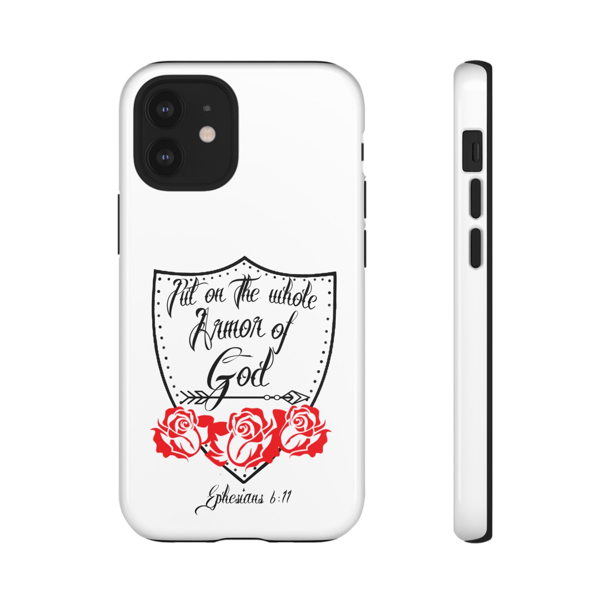 Armor of God Phone Case — Ephesians 6:11 Christian Floral Protective Cover
