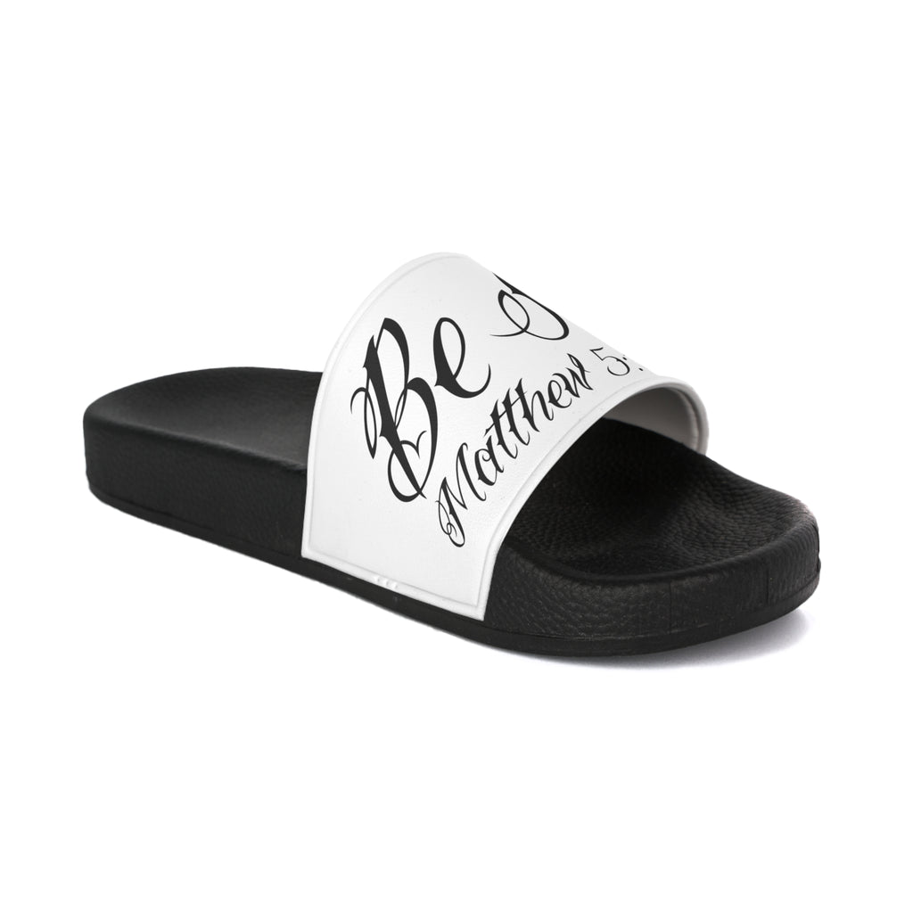 Slide Sandals — Be Salty Matthew 5:13 Bible Verse Slides