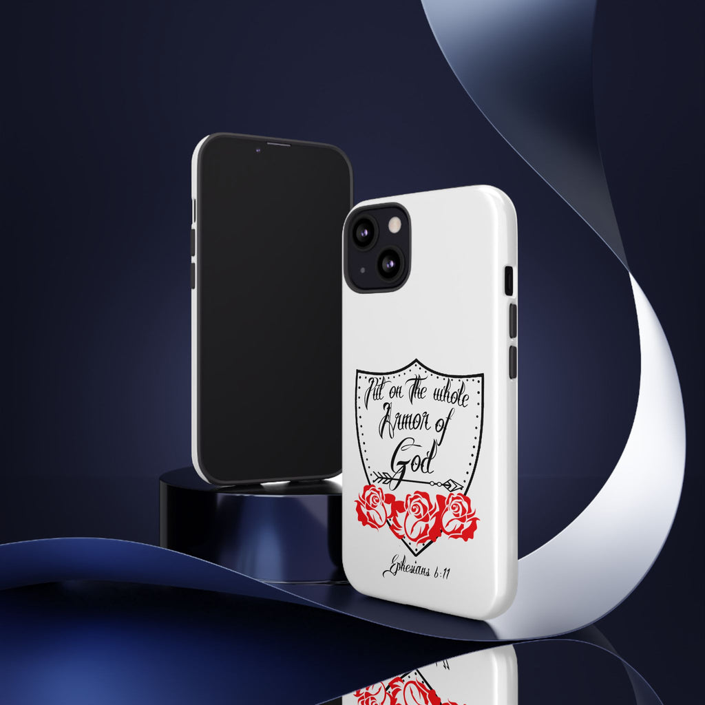 Armor of God Phone Case — Ephesians 6:11 Christian Floral Protective Cover