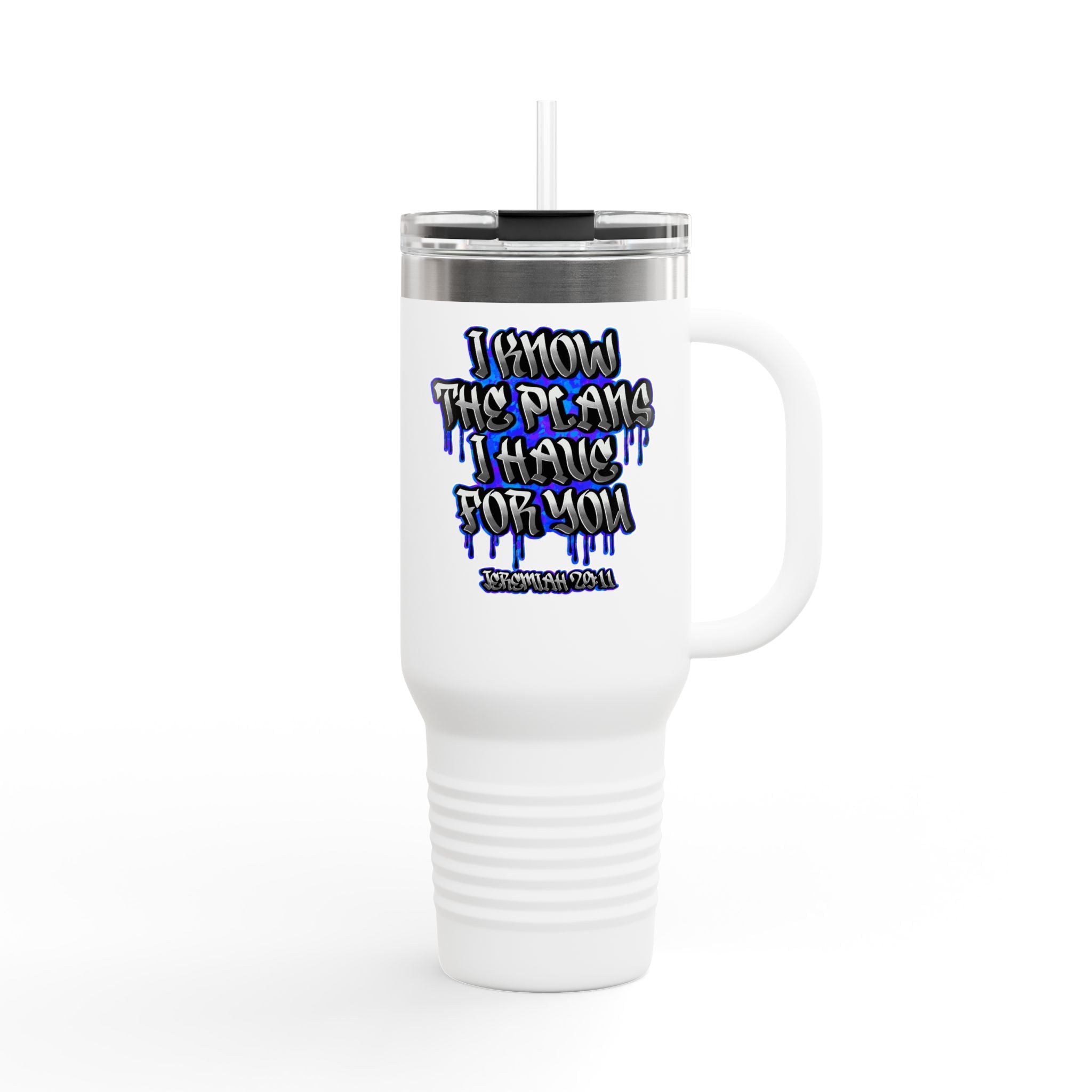 Travel Mug - "I Know The Plans I Have For You" Inspirational 40oz Insulated Tumbler