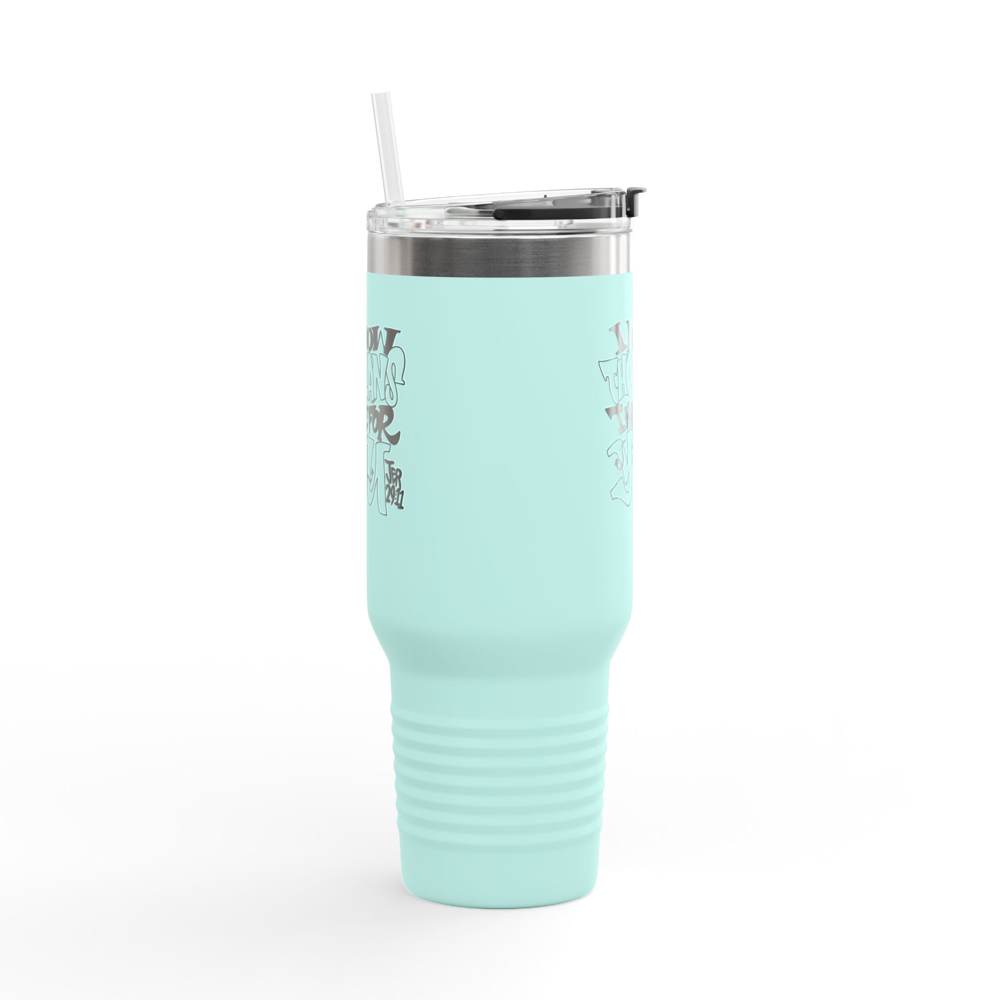 40oz Insulated Travel Mug – "I Know the Plans I Have for You" Jeremiah 29:11 Tumbler