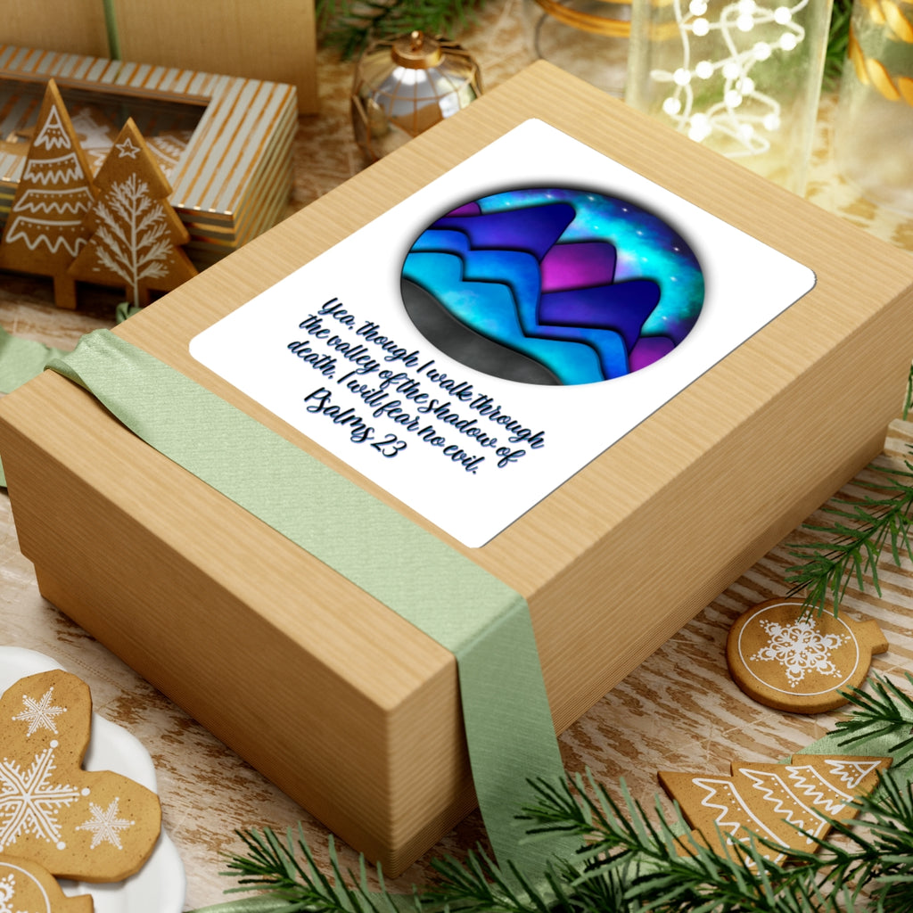 Psalms 23 Mountain Sticker Inspirational Christian Kiss-Cut Sticker