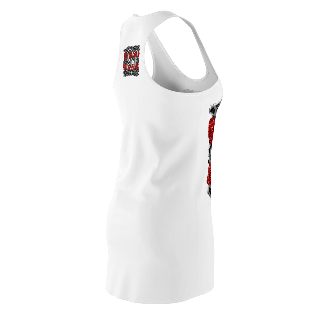 Jesus Heart Racerback Dress – Red Glitter Leopard Faith Dress