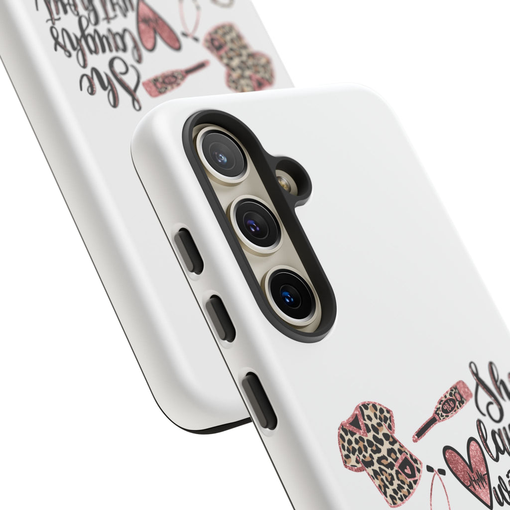 'She Laughs Without Fear' Proverbs 31 Scripture Nurse Tough Phone Case