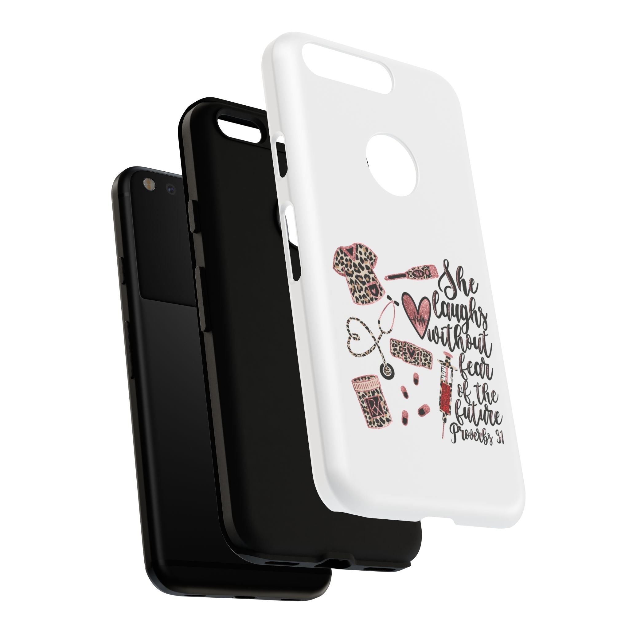'She Laughs Without Fear' Proverbs 31 Scripture Nurse Tough Phone Case