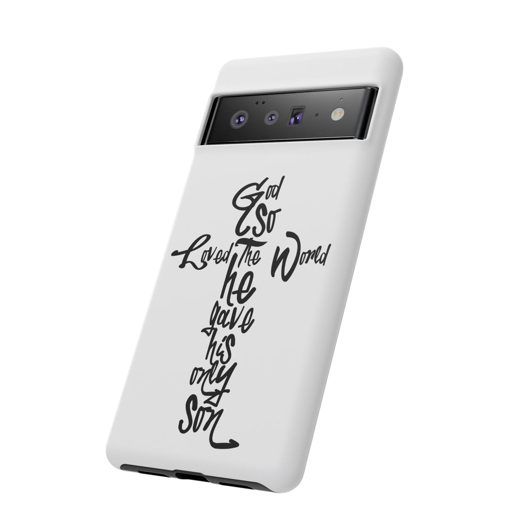 John 3:16 Bible Verse Christian Cross Phone Case — “God So Loved the World He Gave His Only Son”
