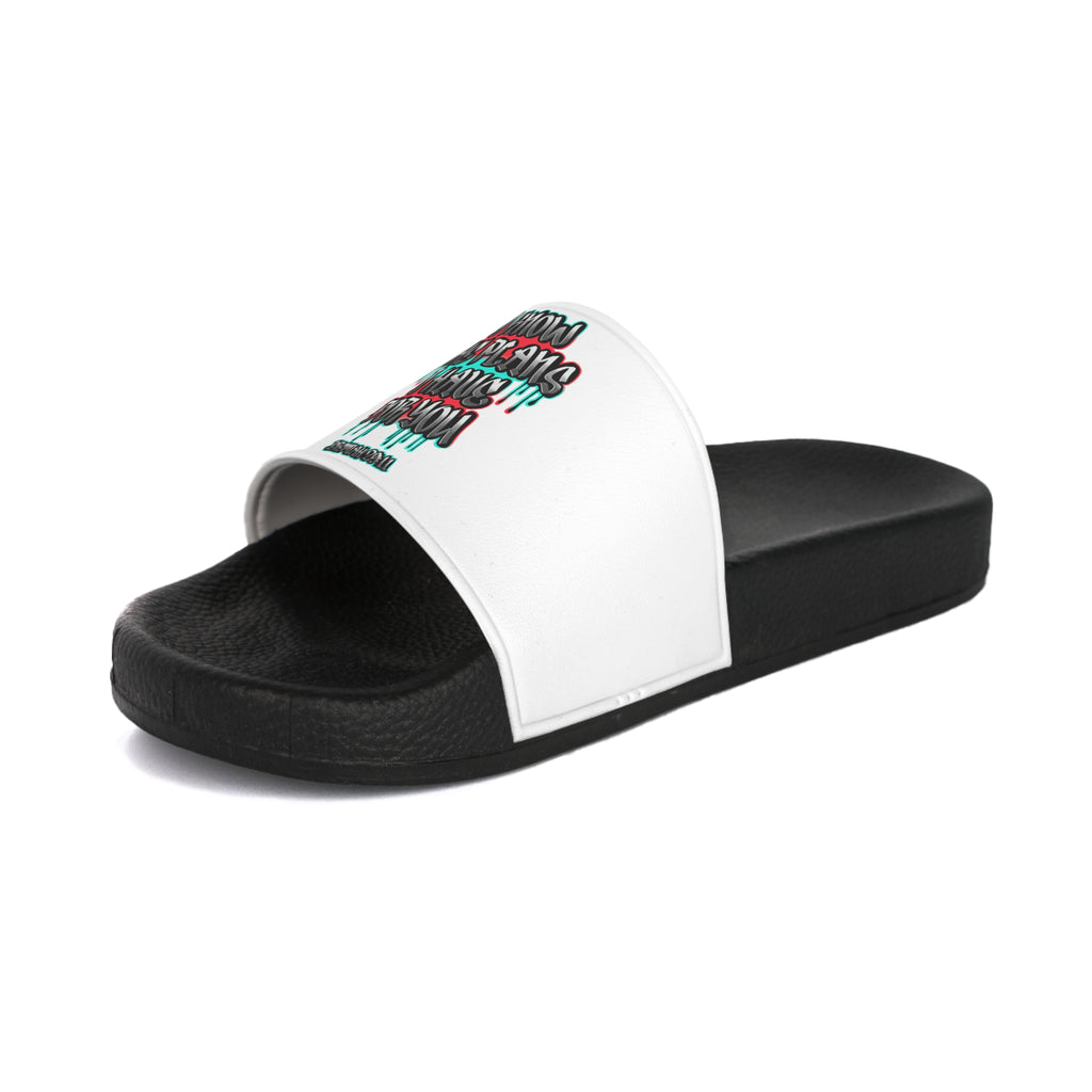Slide Sandals — Jeremiah 29:11 Graffiti Bible Verse Pool Slides for Men
