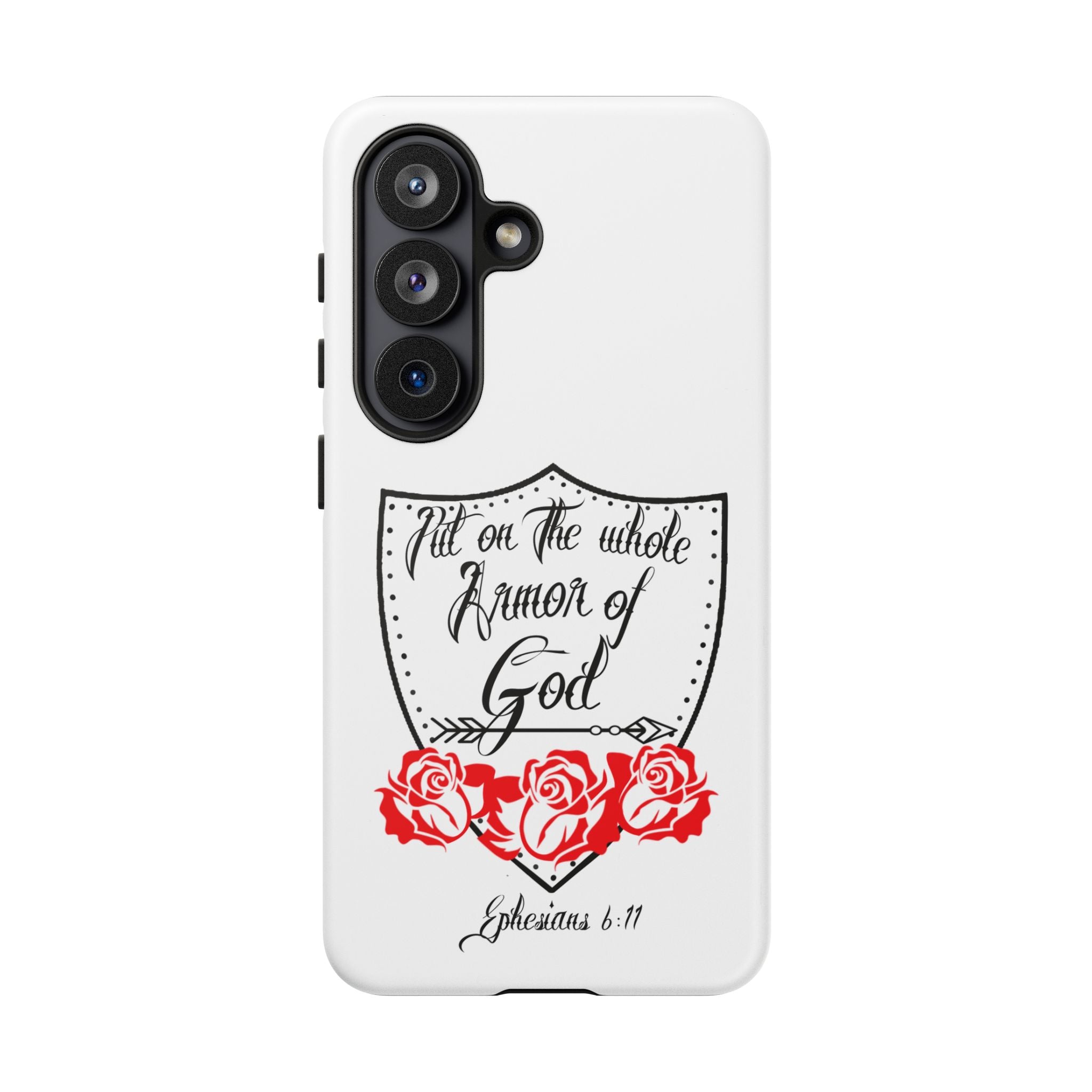 Armor of God Phone Case — Ephesians 6:11 Christian Floral Protective Cover