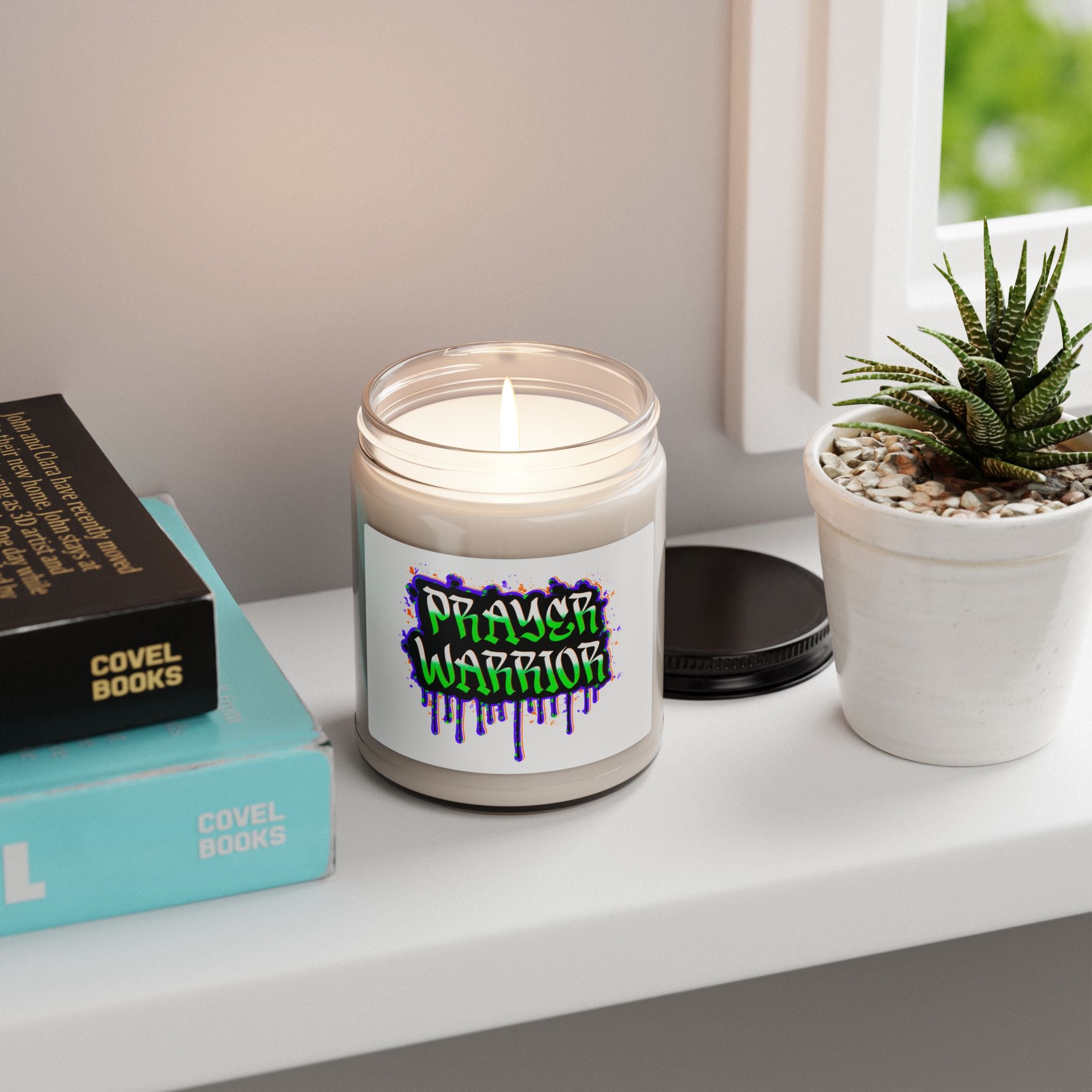 Prayer Warrior Soy Candle — Scented 9oz Inspirational Jar