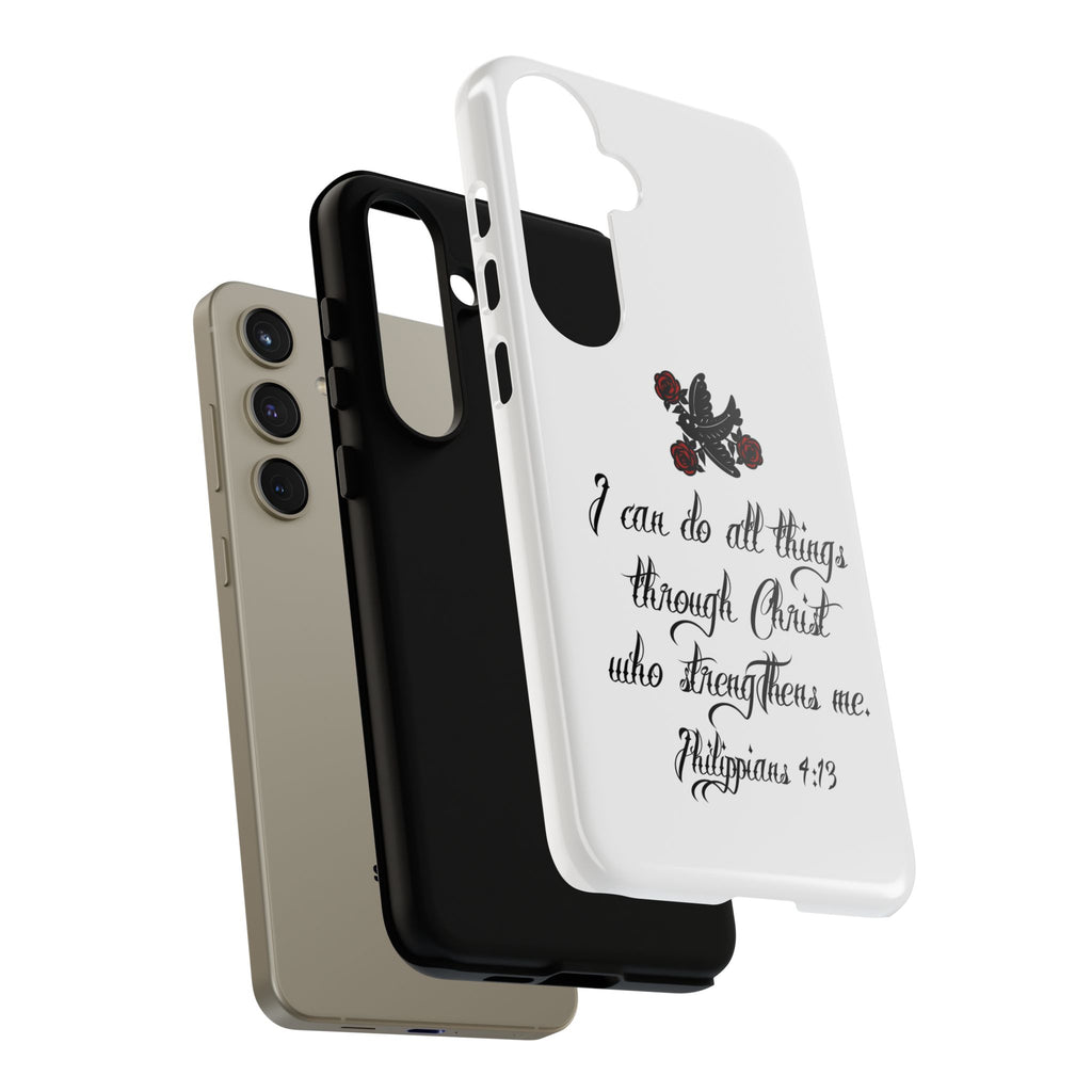 Christian Phone Case — "I can do all things through Christ" (Philippians 4:13)