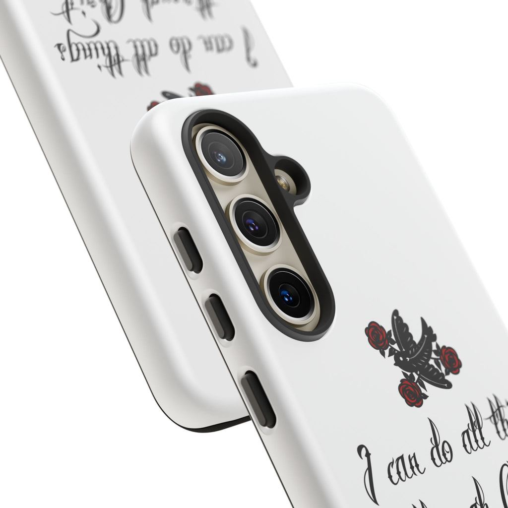 Christian Phone Case — "I can do all things through Christ" (Philippians 4:13)