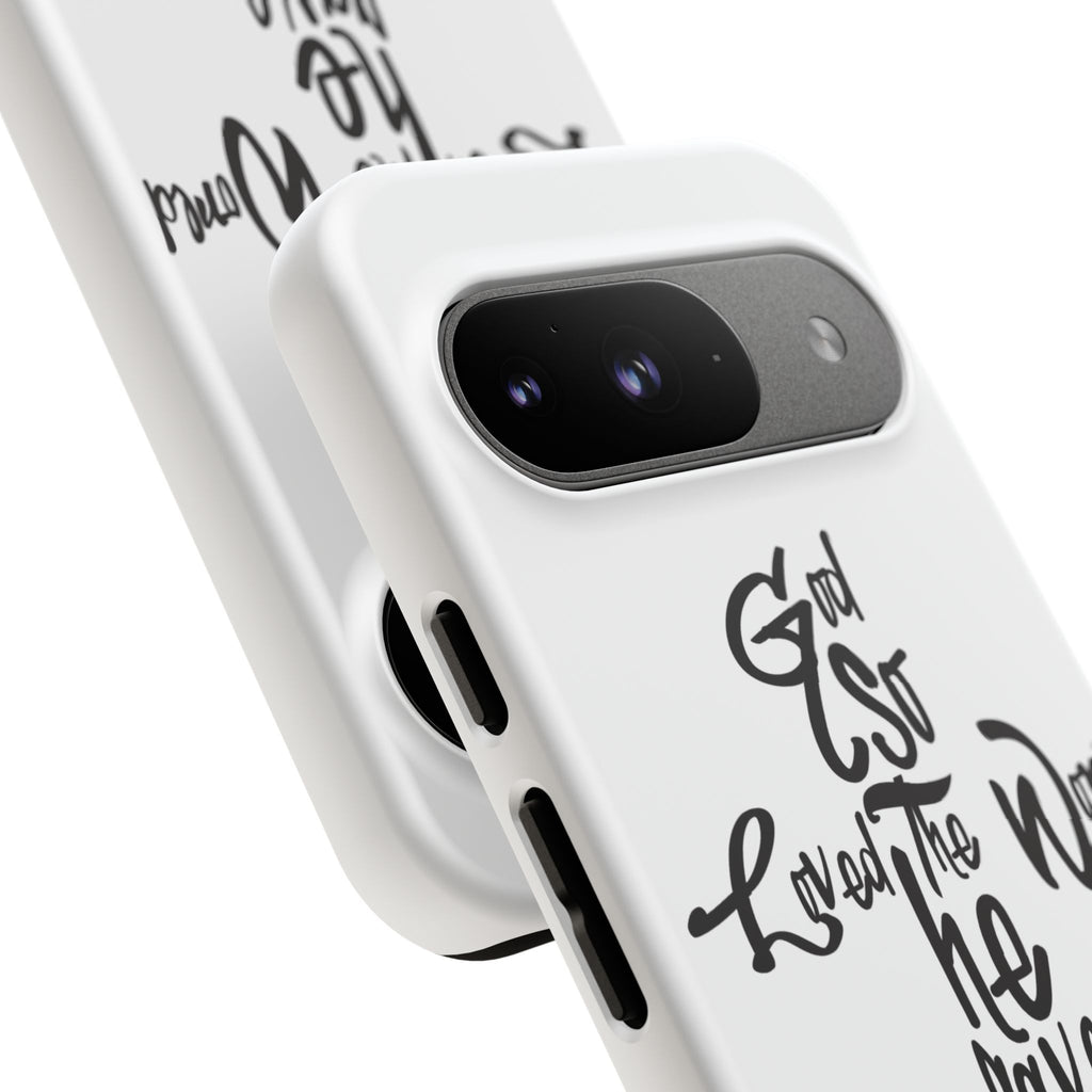 John 3:16 Bible Verse Christian Cross Phone Case — “God So Loved the World He Gave His Only Son”