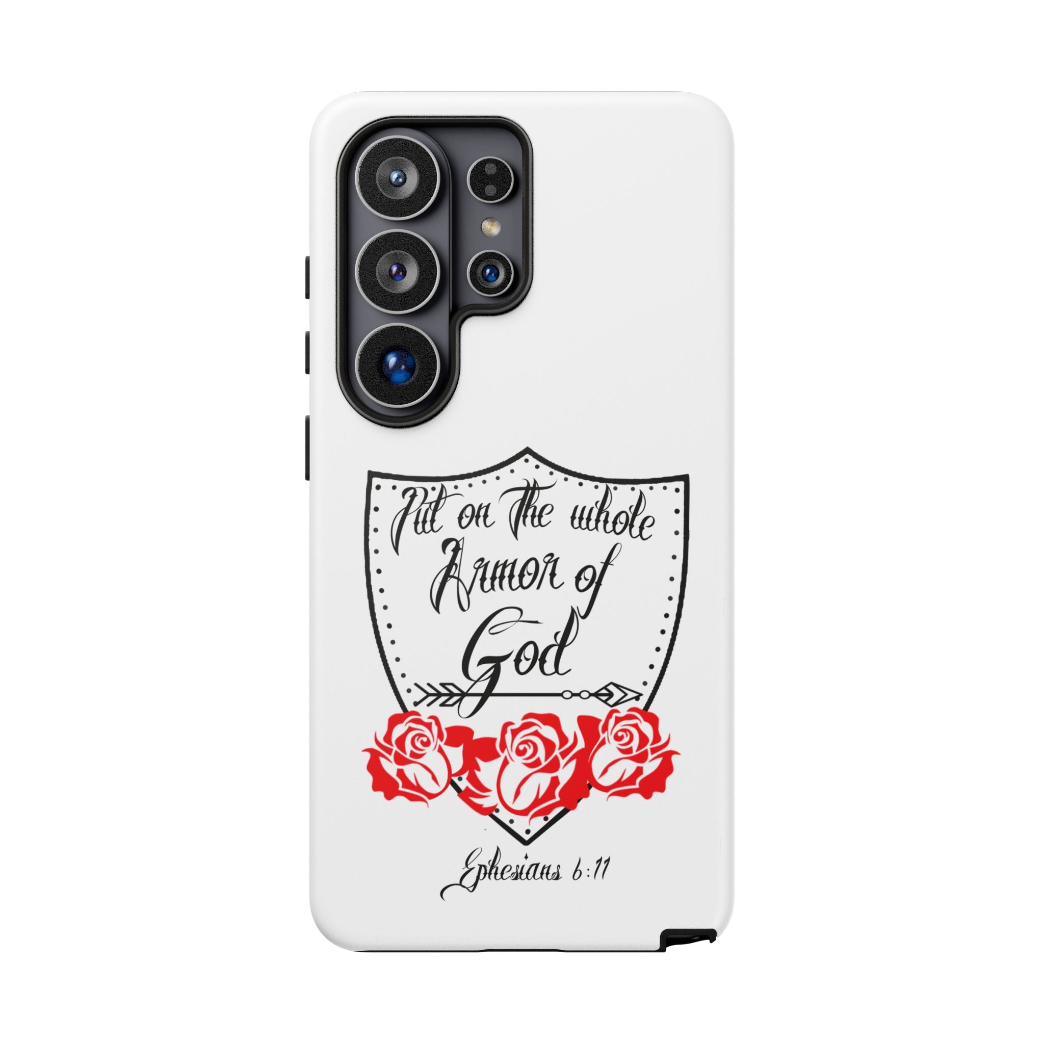 Armor of God Phone Case — Ephesians 6:11 Christian Floral Protective Cover
