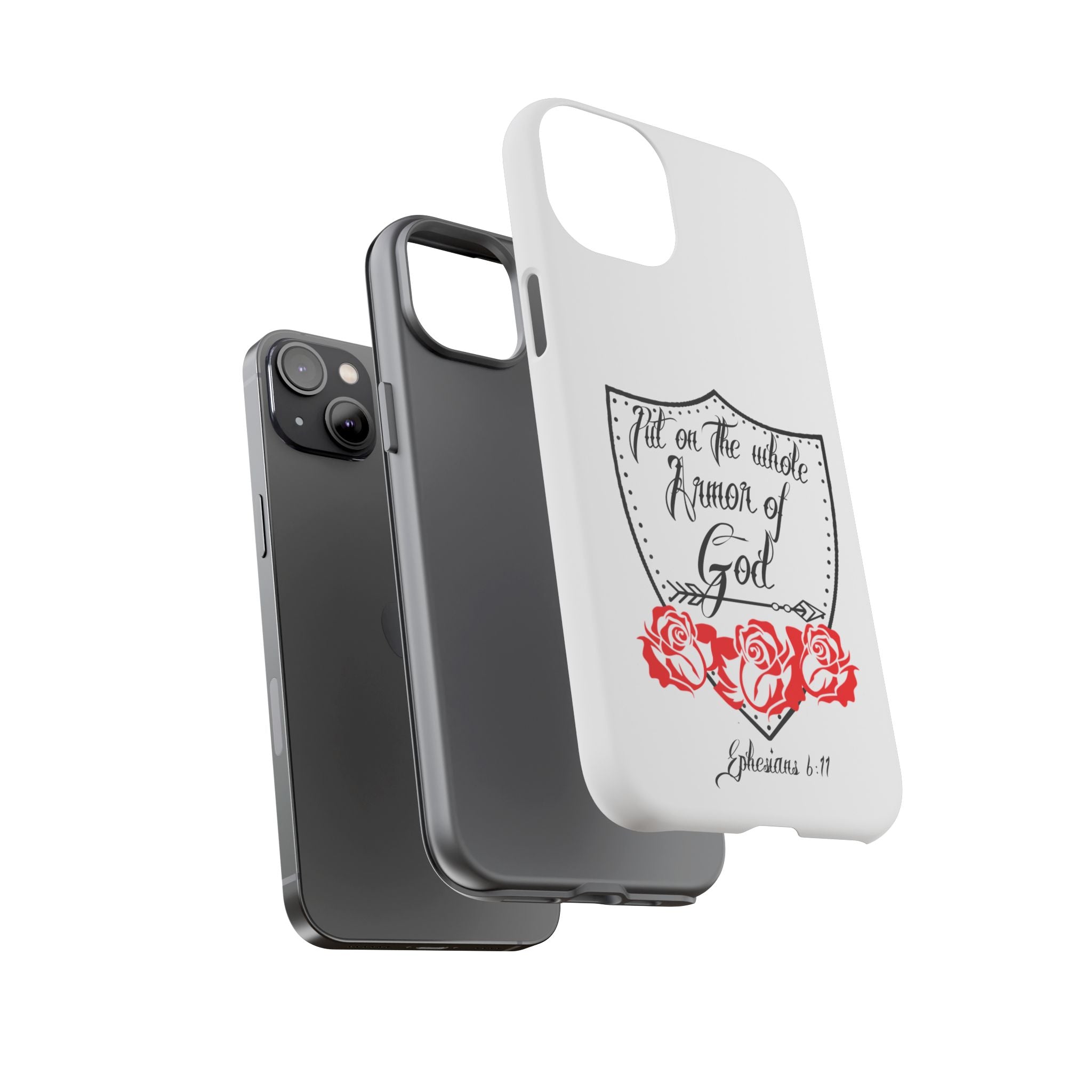 Armor of God Phone Case — Ephesians 6:11 Christian Floral Protective Cover