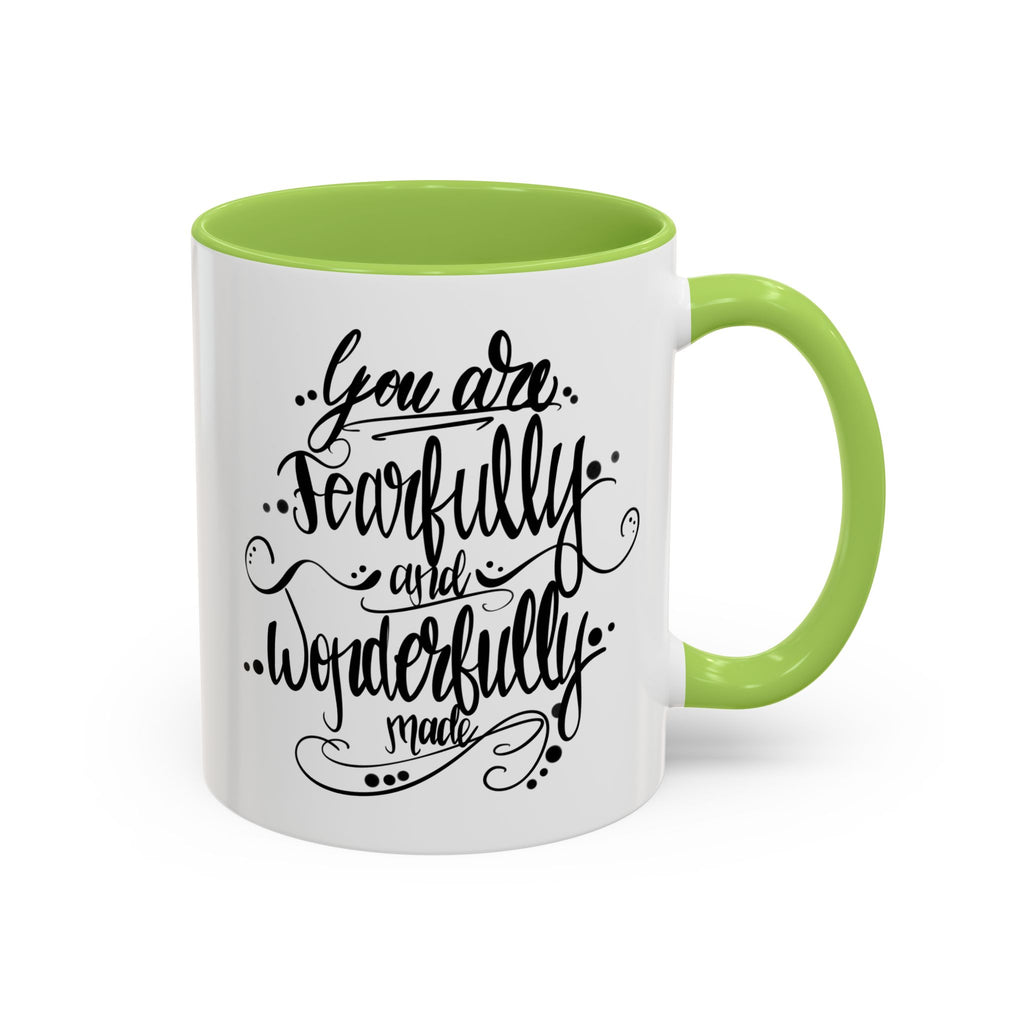 Inspirational Coffee Mug — "You Are Fearfully and Wonderfully Made" Accent Mug