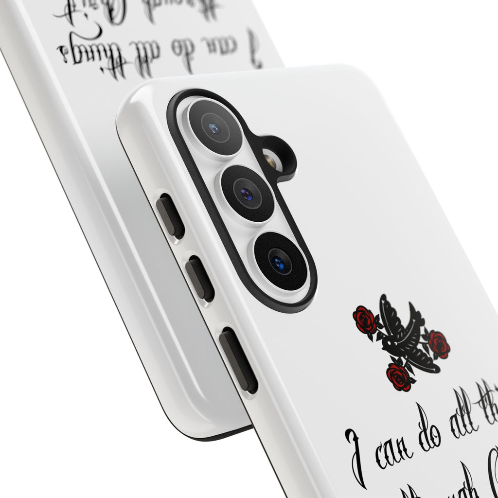 Christian Phone Case — "I can do all things through Christ" (Philippians 4:13)