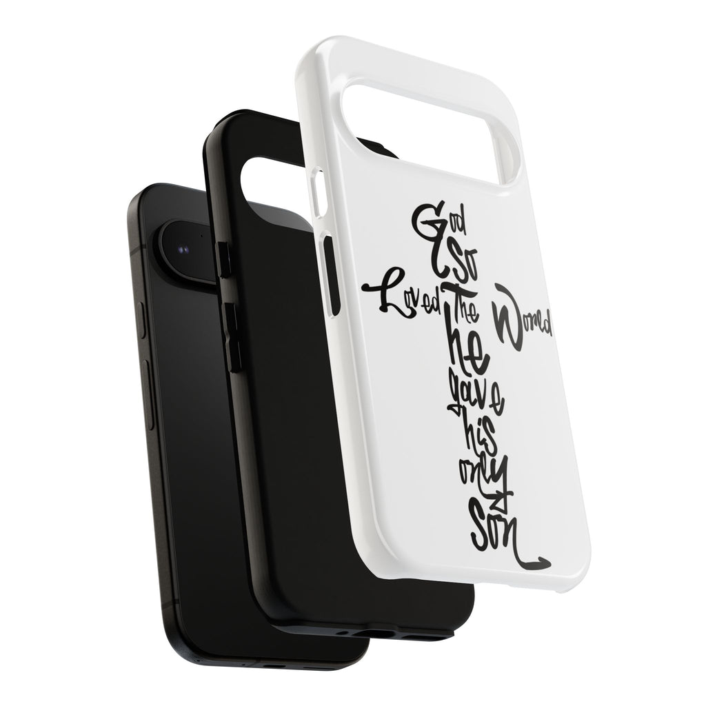 John 3:16 Bible Verse Christian Cross Phone Case — “God So Loved the World He Gave His Only Son”