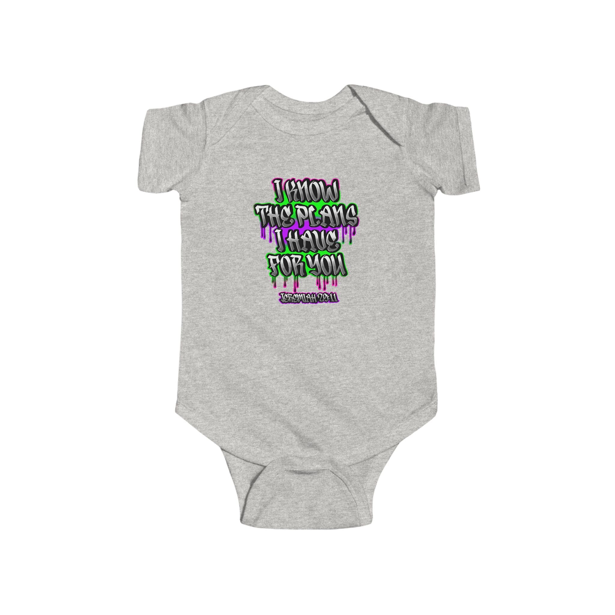 Infant Bodysuit “I Know The Plans I Have For You” Inspirational Baby Onesie