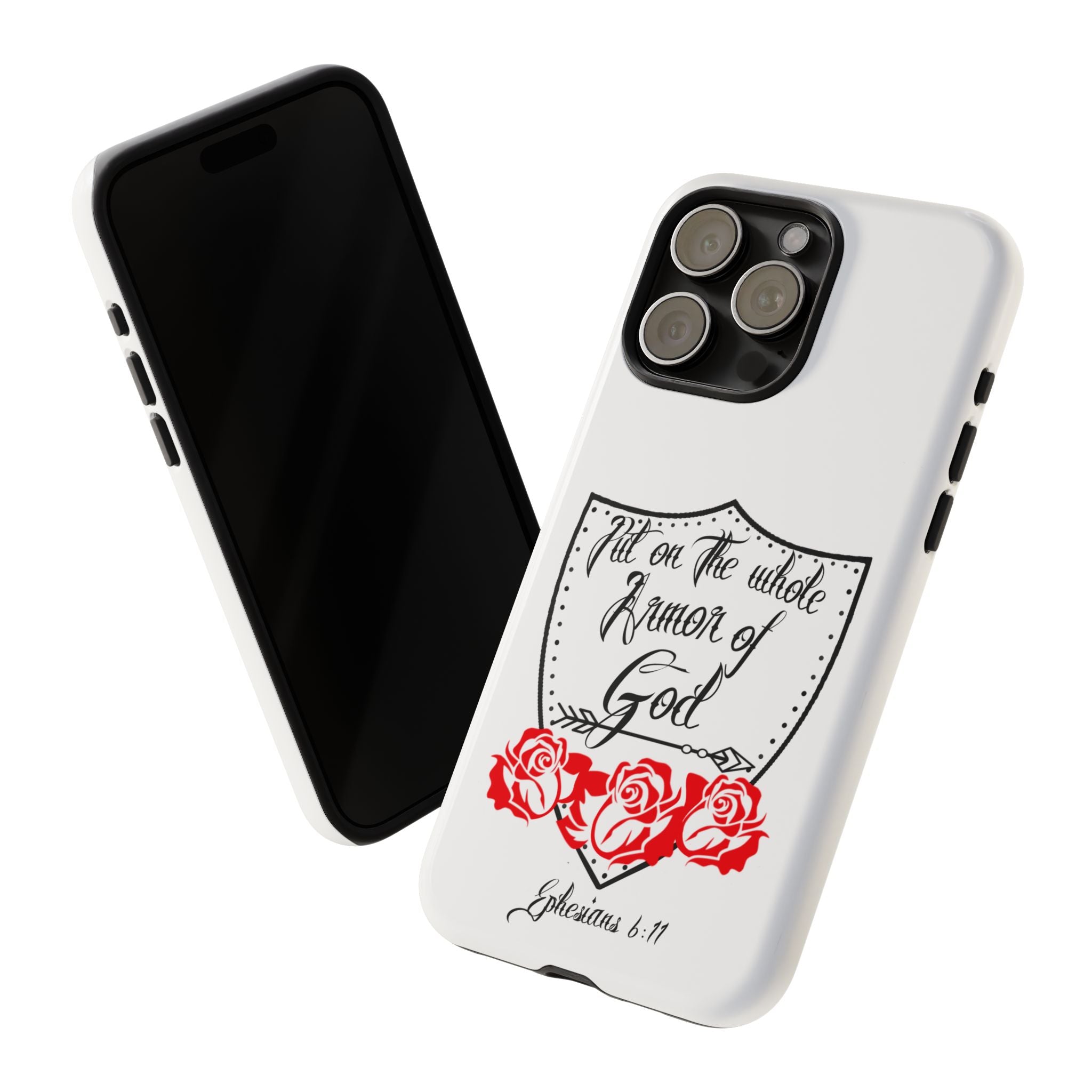 Armor of God Phone Case — Ephesians 6:11 Christian Floral Protective Cover