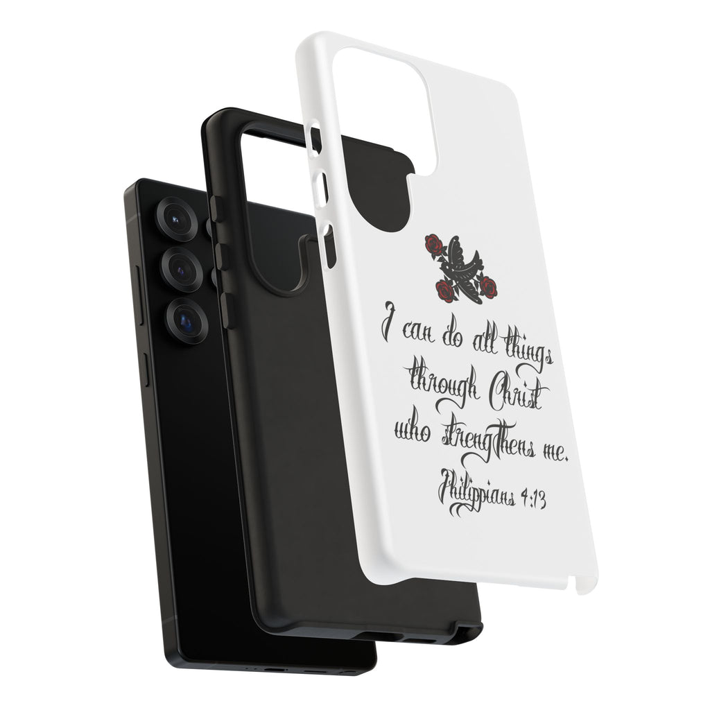 Christian Phone Case — "I can do all things through Christ" (Philippians 4:13)