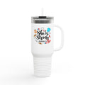 40oz Insulated Travel Mug — “She Is Strong” Nurse/Healthcare Proverbs 31 Woman Tumbler