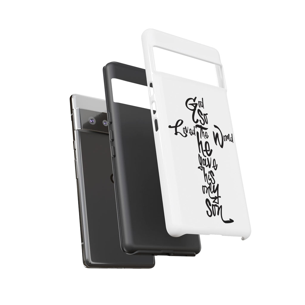 John 3:16 Bible Verse Christian Cross Phone Case — “God So Loved the World He Gave His Only Son”