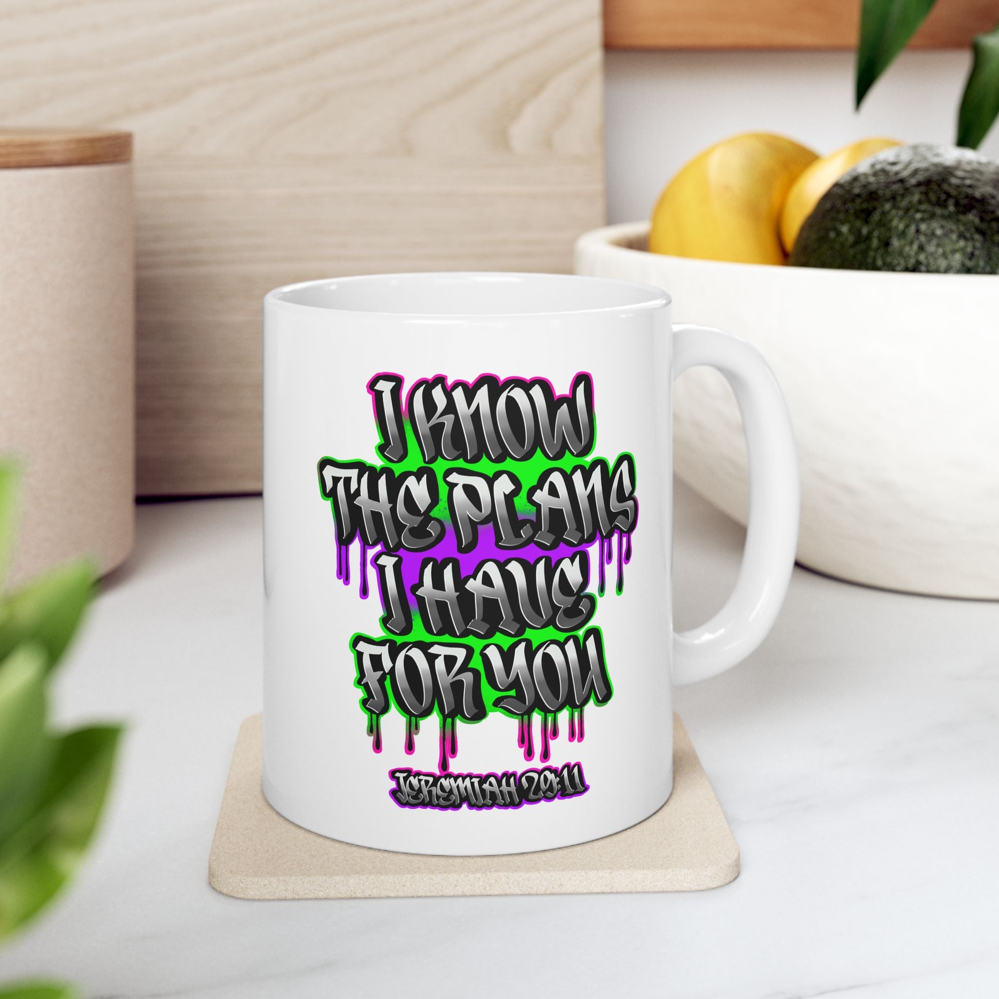 Ceramic Mug -Jeremiah 29:11 Bible Verse Graphic Coffee Cup (11oz/15oz)