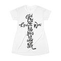 Christian Cross T‑Shirt Dress — "For God So Loved the World He Gave His Only Son" Religious Tee Dress