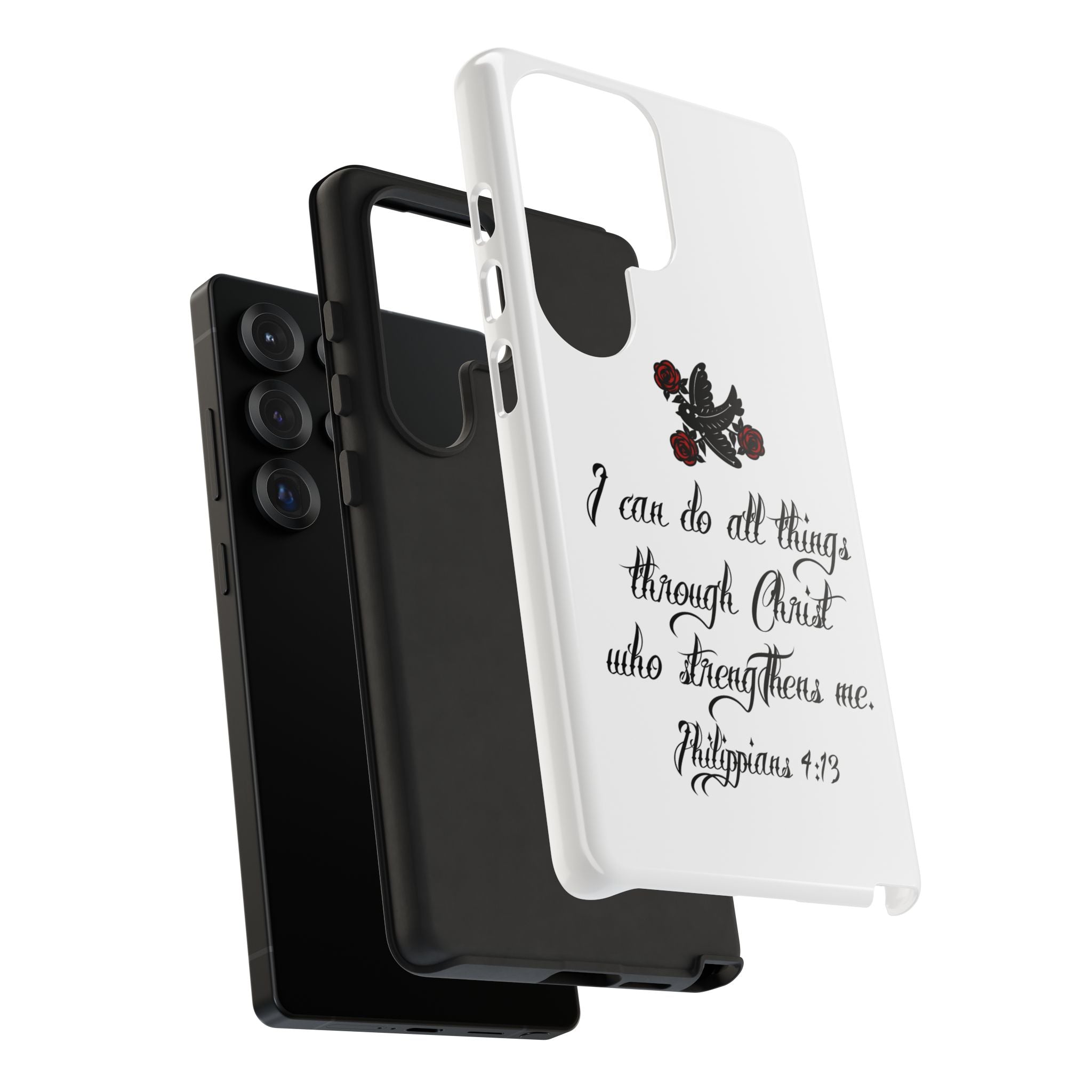 Christian Phone Case — "I can do all things through Christ" (Philippians 4:13)