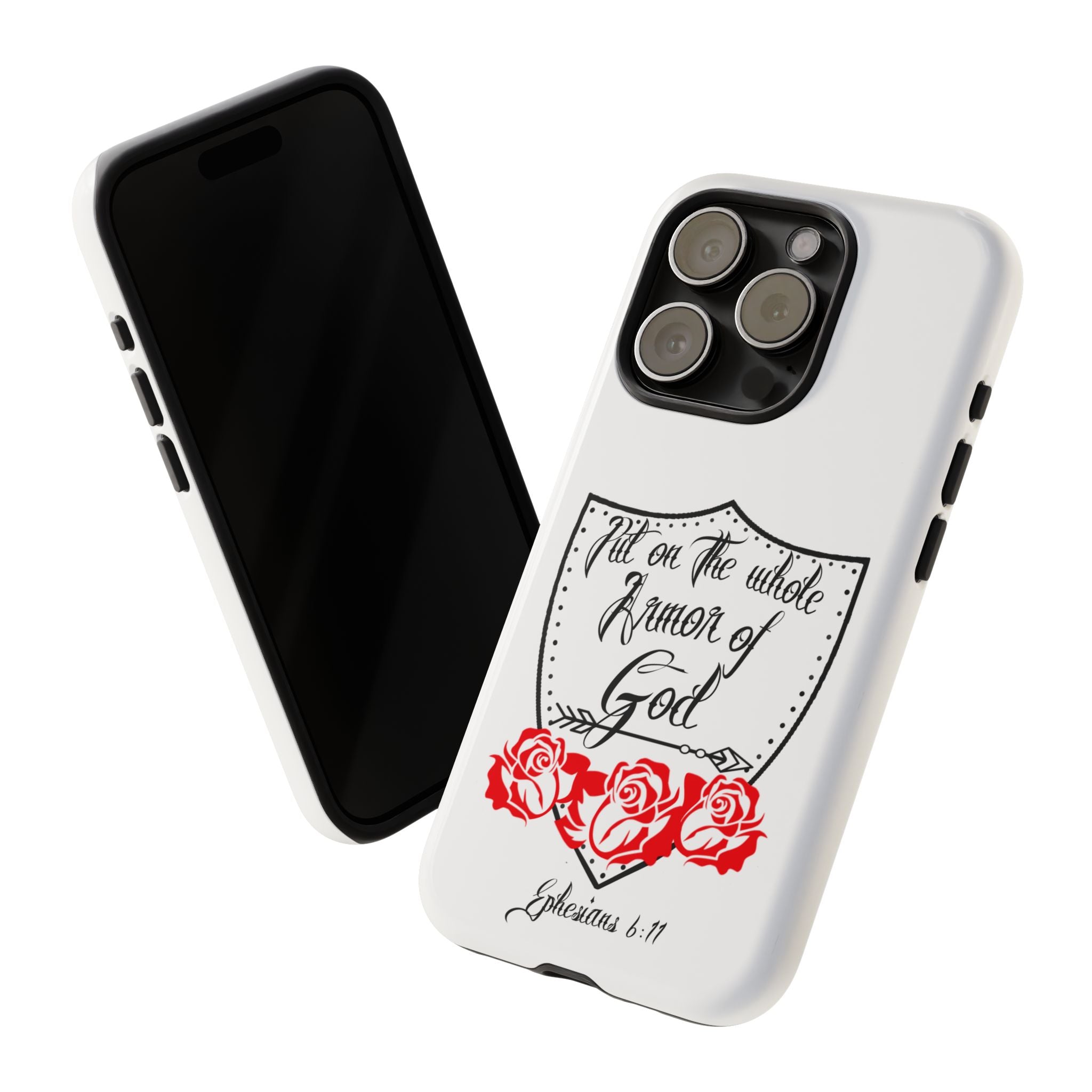 Armor of God Phone Case — Ephesians 6:11 Christian Floral Protective Cover