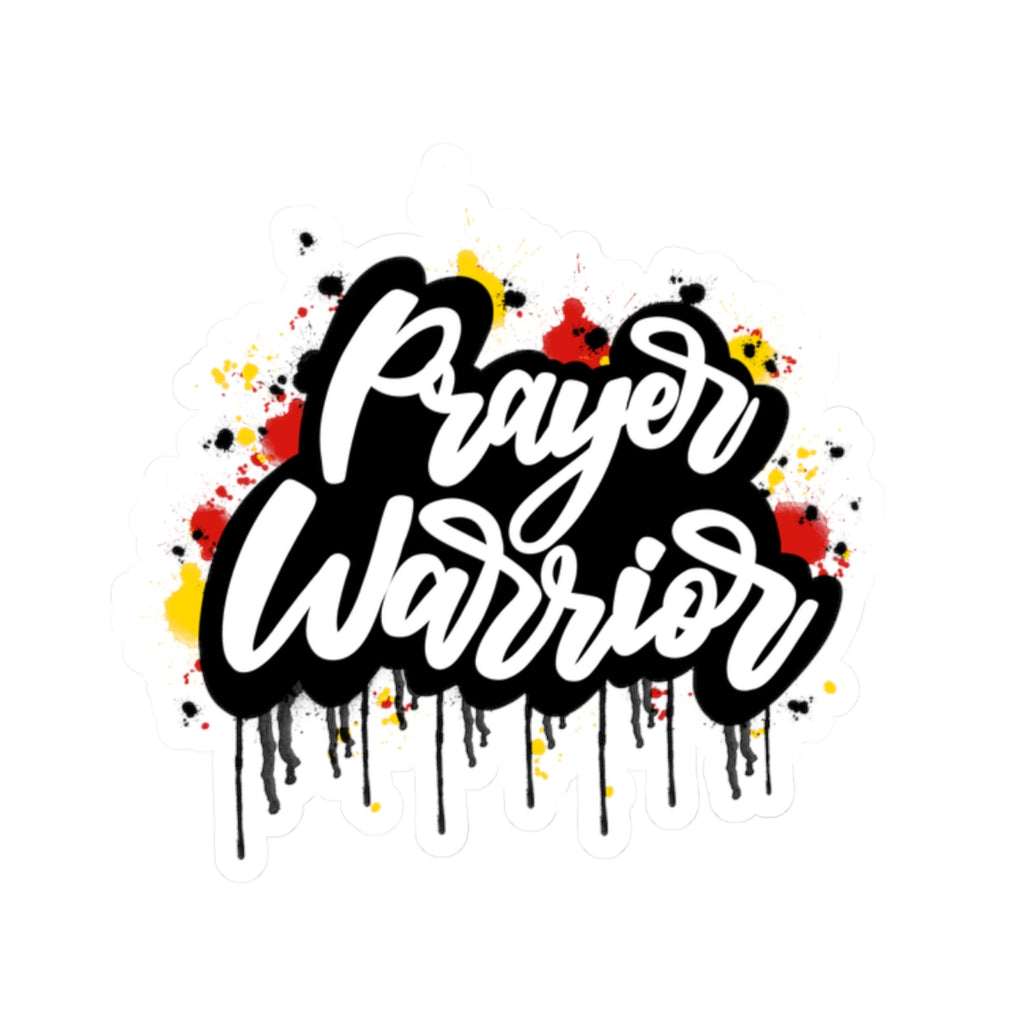 Prayer Warrior Sticker – Inspirational Kiss-Cut Faith Decal