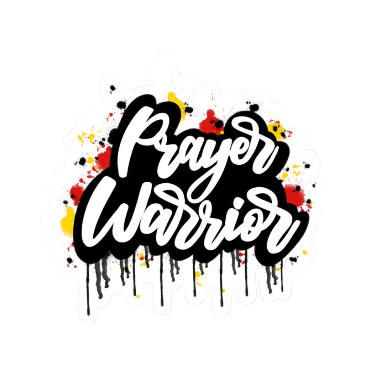 Prayer Warrior Sticker – Inspirational Kiss-Cut Faith Decal