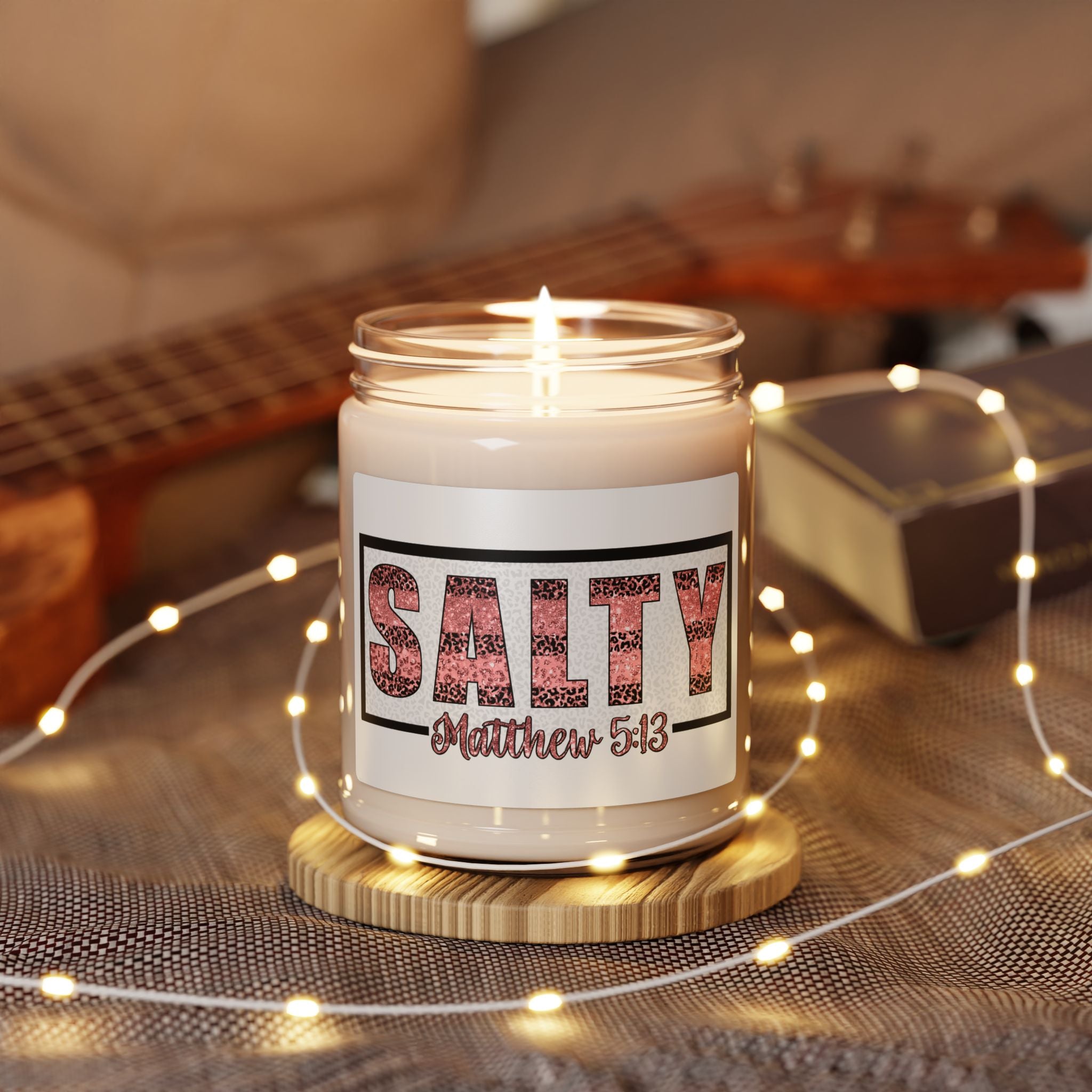 Salty Bible Verse Scented Soy Candle, 9oz