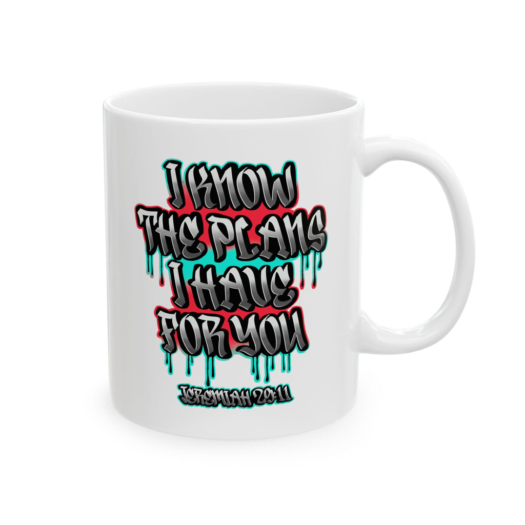 Jeremiah 29:11 Graffiti Scripture Christian Ceramic Mug — 11oz & 15oz Coffee Cup