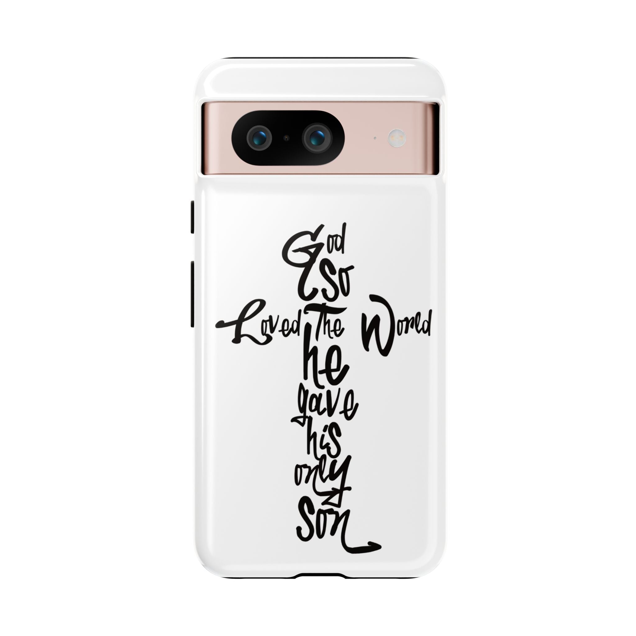 John 3:16 Bible Verse Christian Cross Phone Case — “God So Loved the World He Gave His Only Son”