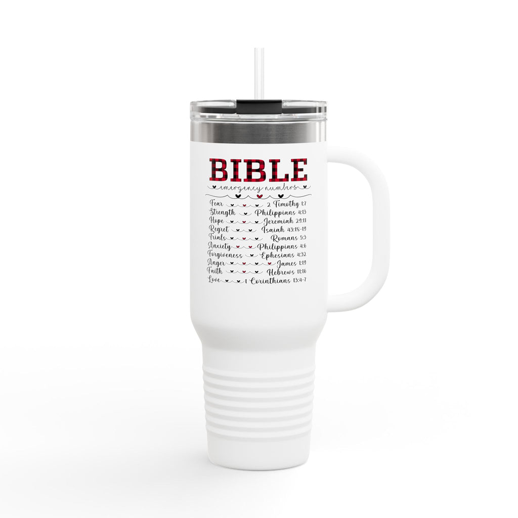 Bible Verse Emergency Scripture 40oz Insulated Travel Mug
