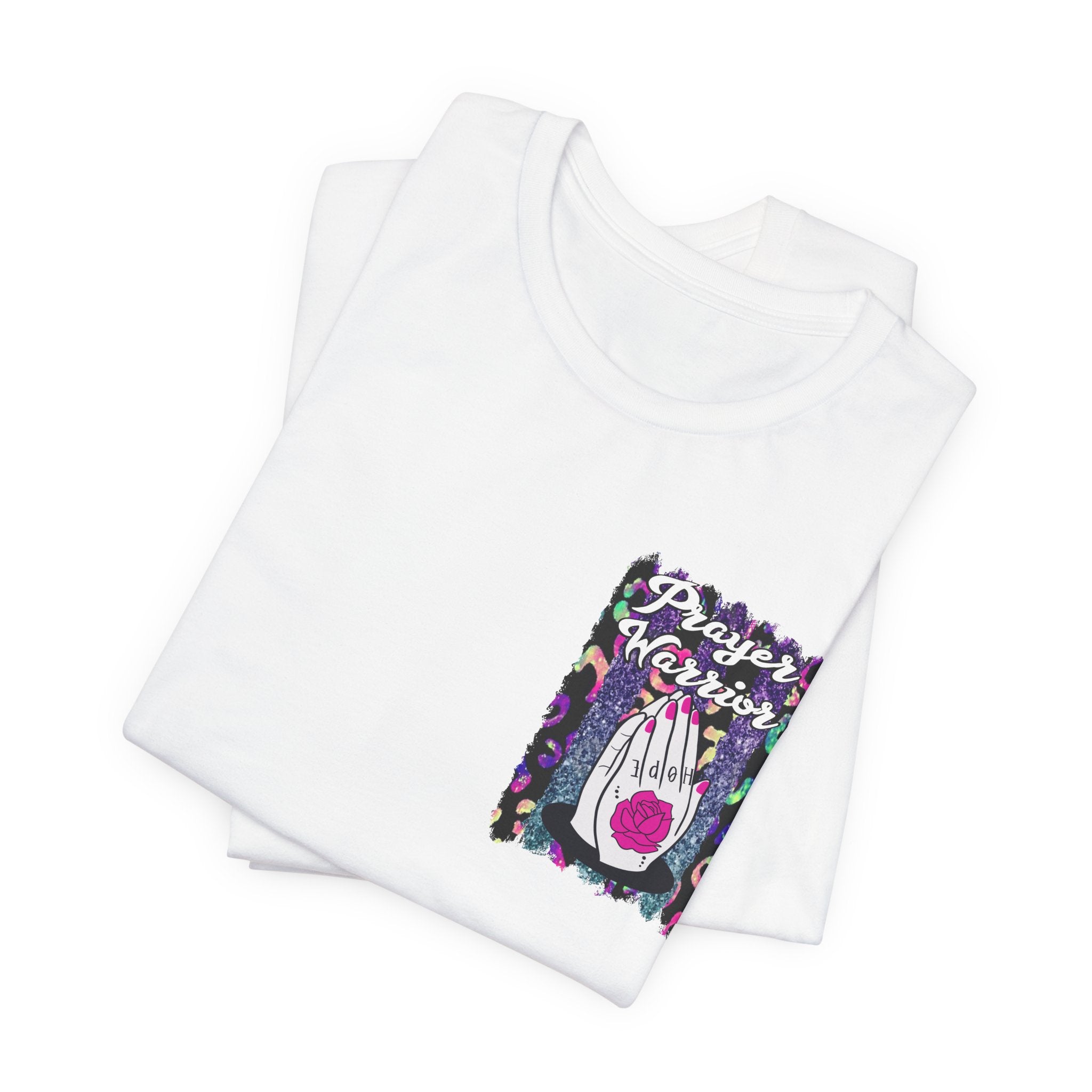 Prayer Warrior T-Shirt — Floral Praying Hands Graphic Tee