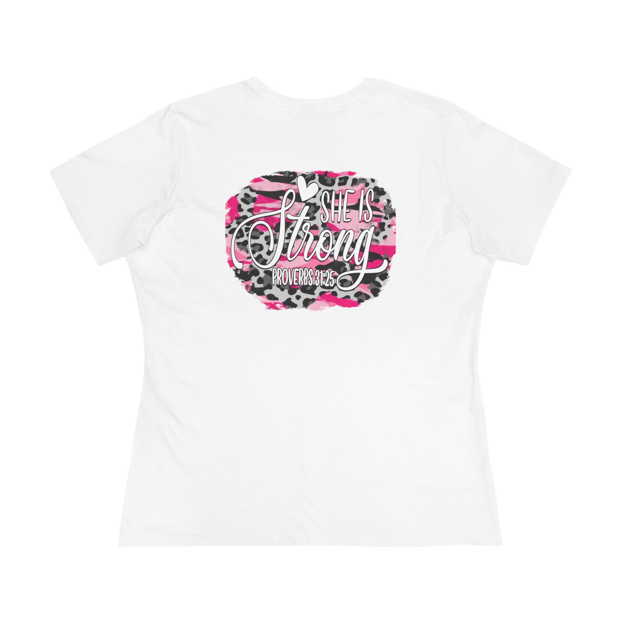 She Is Strong Floral Tee — Inspirational Women's Cotton T-Shirt