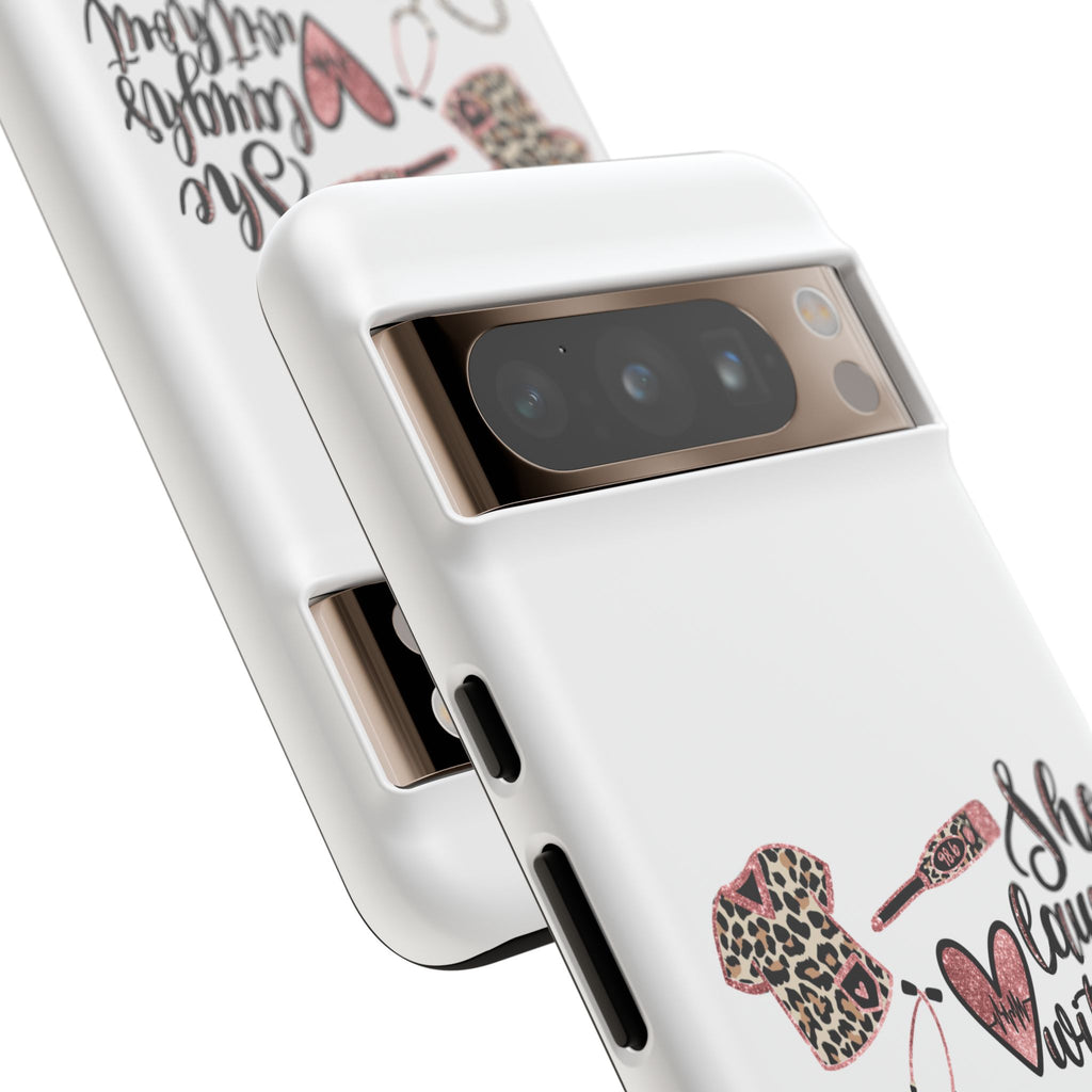 'She Laughs Without Fear' Proverbs 31 Scripture Nurse Tough Phone Case