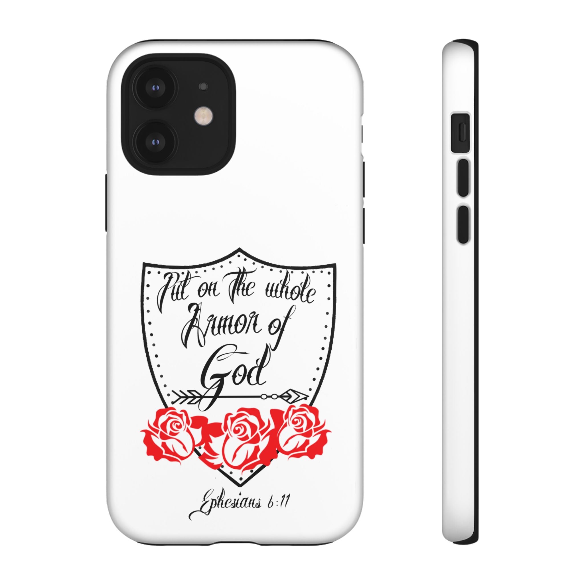 Armor of God Phone Case — Ephesians 6:11 Christian Floral Protective Cover