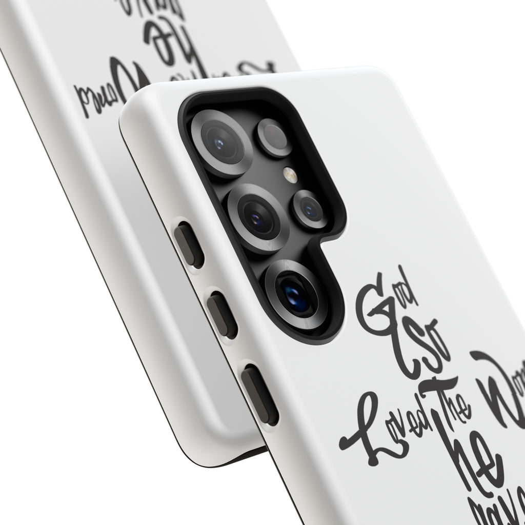 John 3:16 Bible Verse Christian Cross Phone Case — “God So Loved the World He Gave His Only Son”