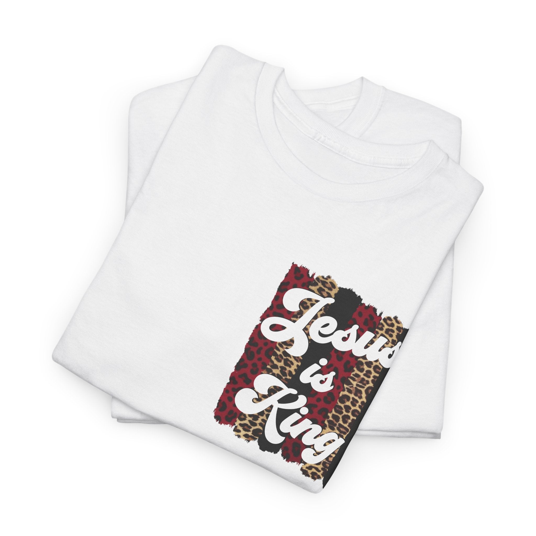 Jesus Is King Leopard Stripe Tee