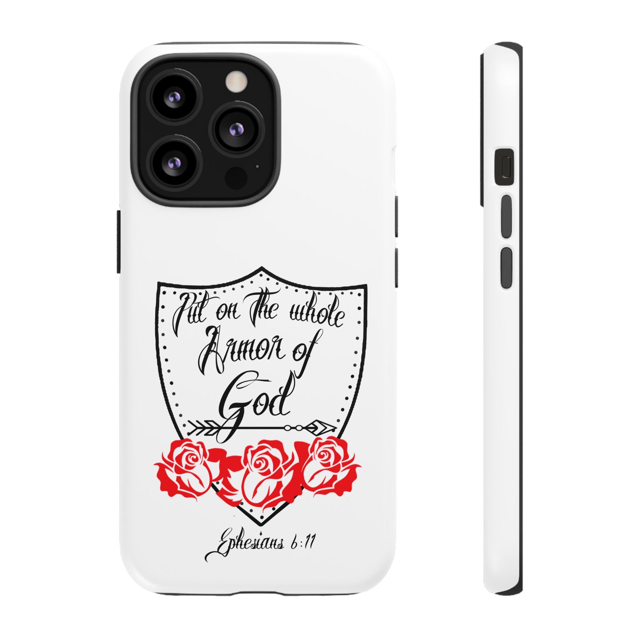 Armor of God Phone Case — Ephesians 6:11 Christian Floral Protective Cover