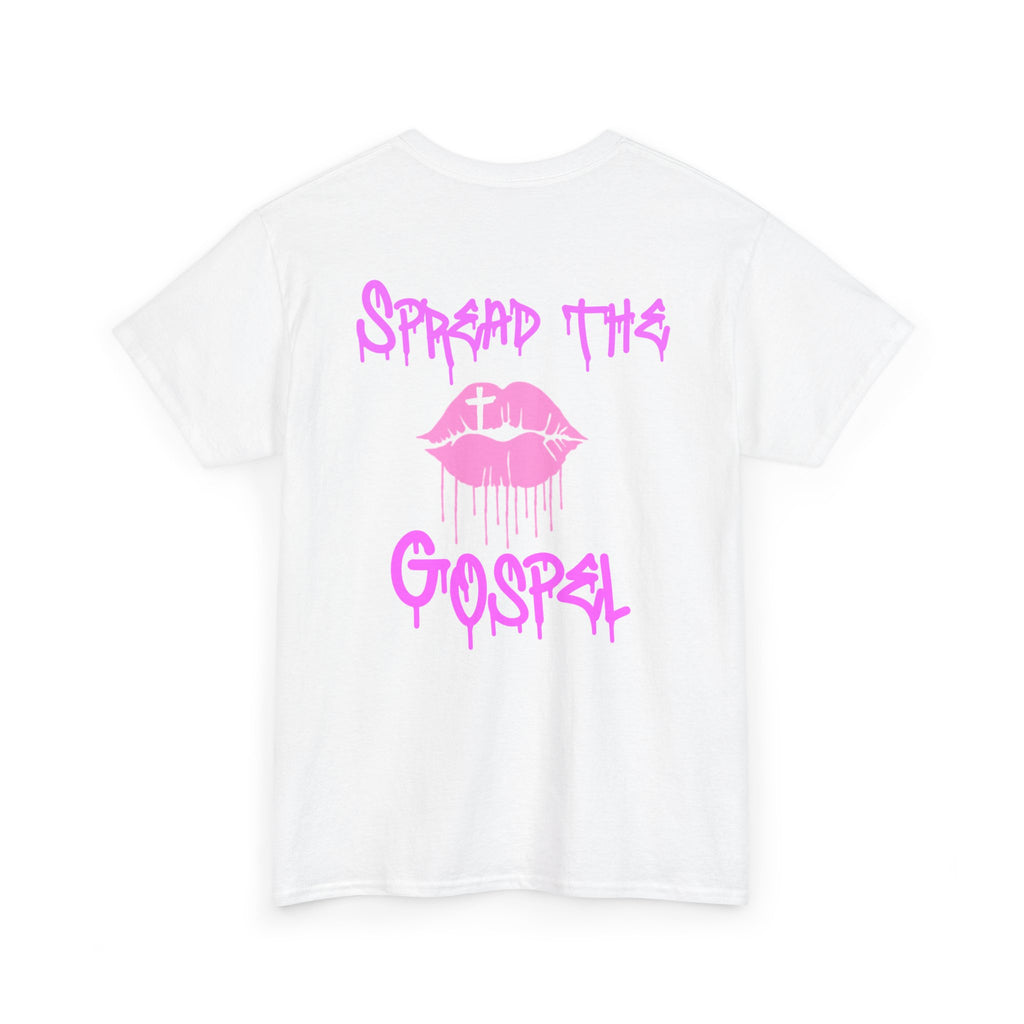 Spread the Gospel Lip Graphic T-Shirt — Pink Drip Christian Tee