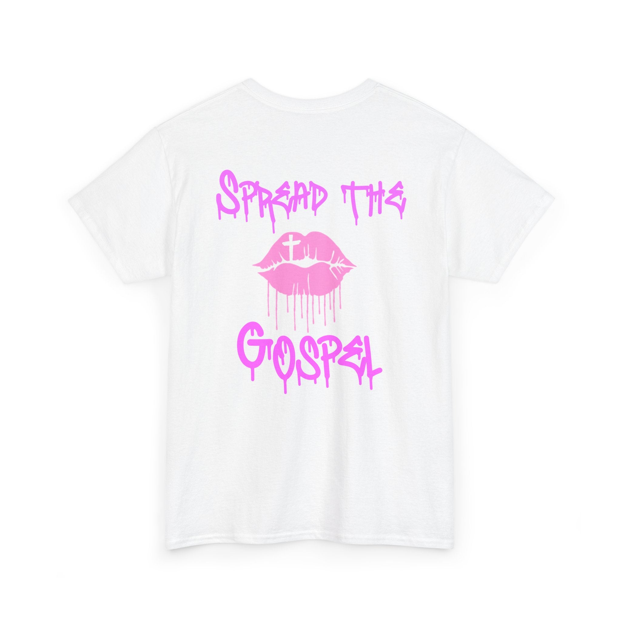 Spread the Gospel Lip Graphic T-Shirt — Pink Drip Christian Tee