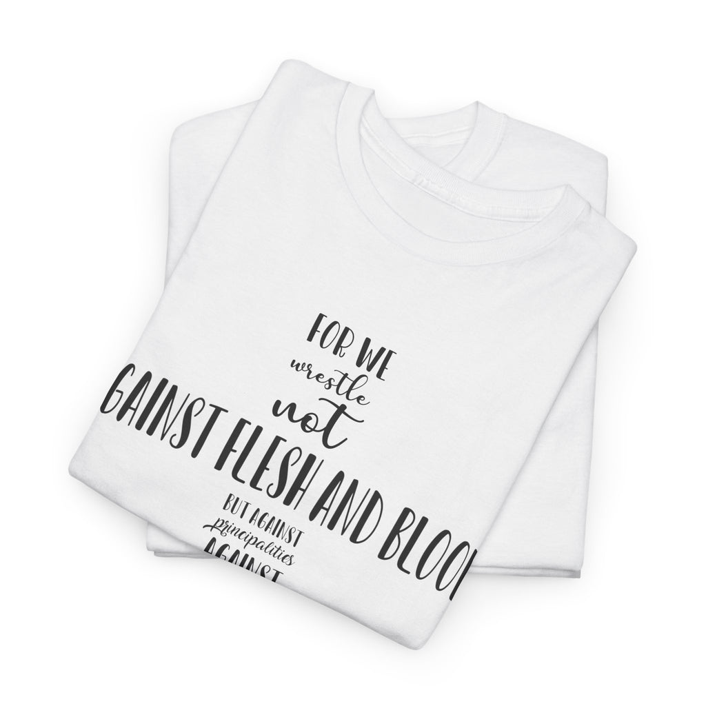 Christian Cross Typography Tee — Armor of God Ephesians Scripture T-Shirt