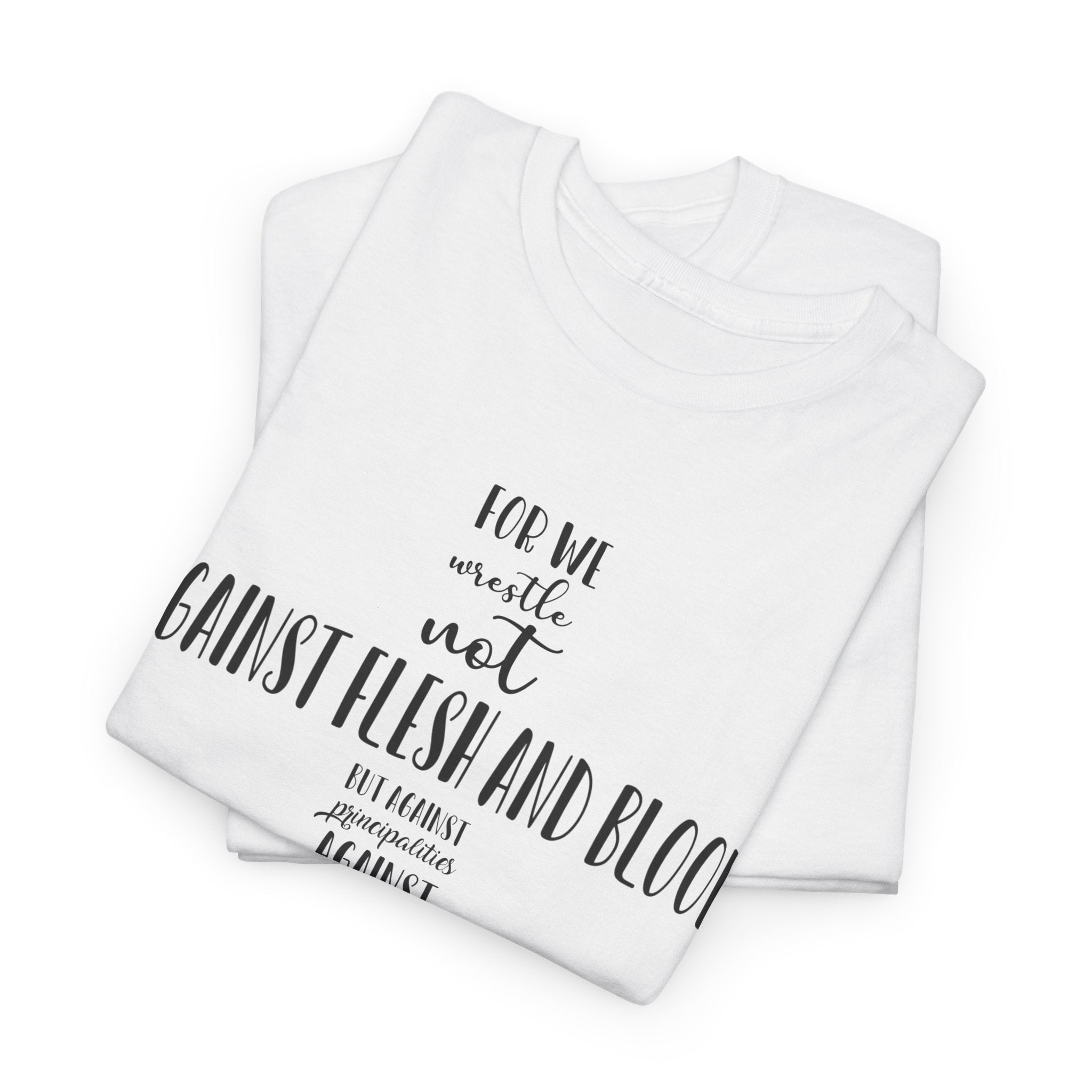 Christian Cross Typography Tee — Armor of God Ephesians Scripture T-Shirt