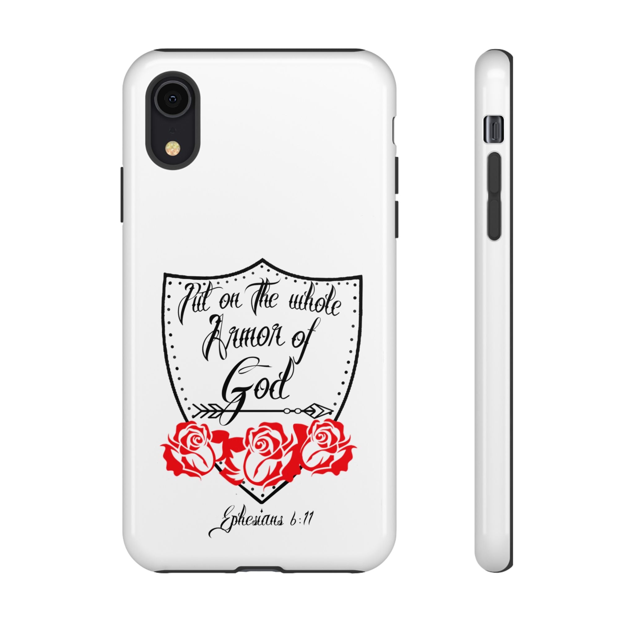 Armor of God Phone Case — Ephesians 6:11 Christian Floral Protective Cover
